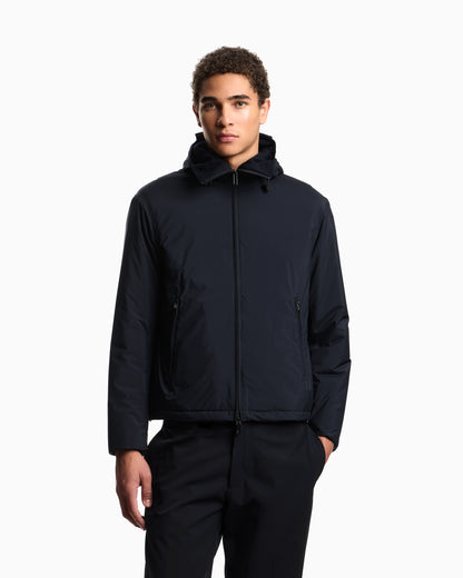 Travel Essentials water-repellent nylon hooded jacket