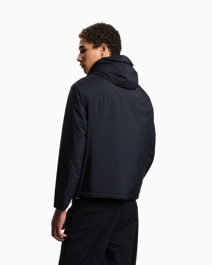 Travel Essentials water-repellent nylon hooded jacket