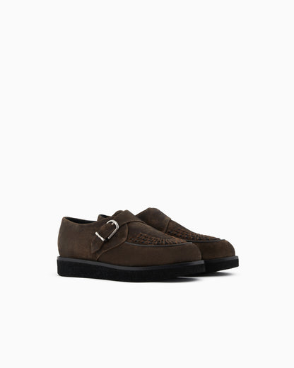 New York capsule collection monkstraps in dappled crust leather