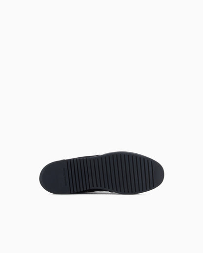 Nylon sneakers with leather details