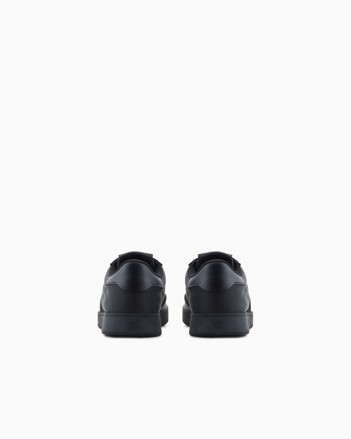 Nylon sneakers with leather details