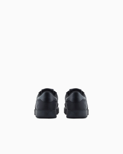 Nylon sneakers with leather details