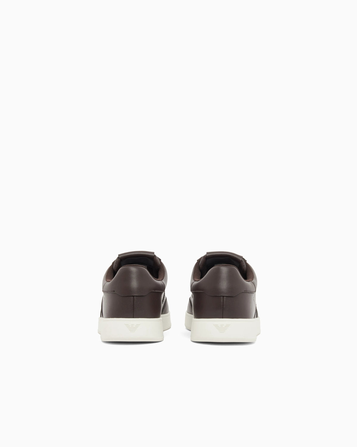 Leather sneakers with eagle plate