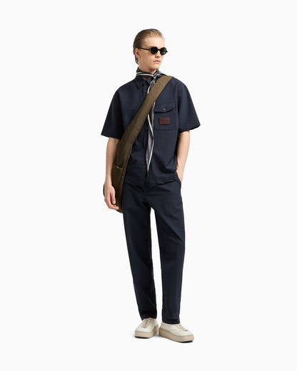 Nylon seersucker chinos