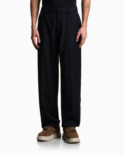 Striped, light wool trousers