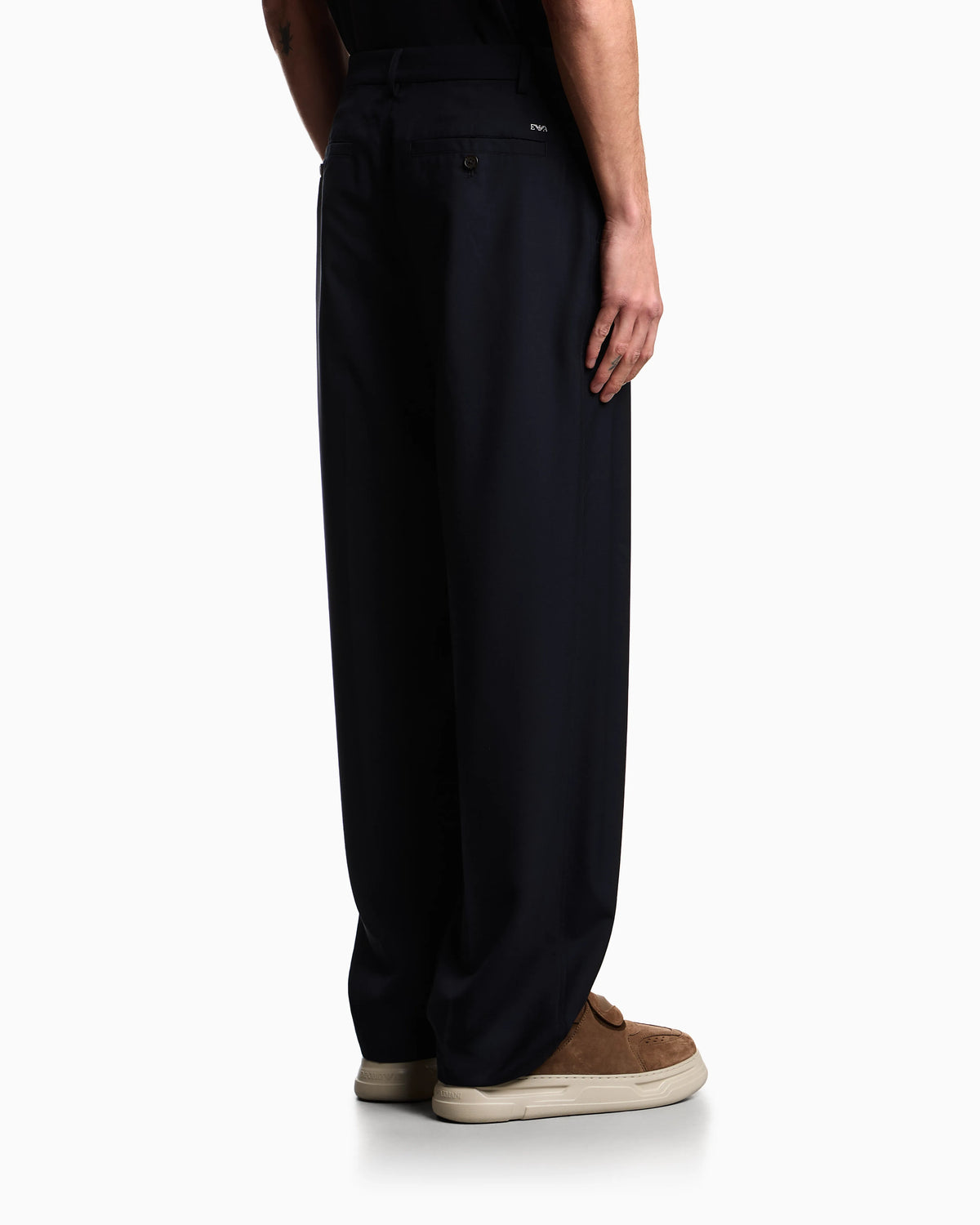 Striped, light wool trousers