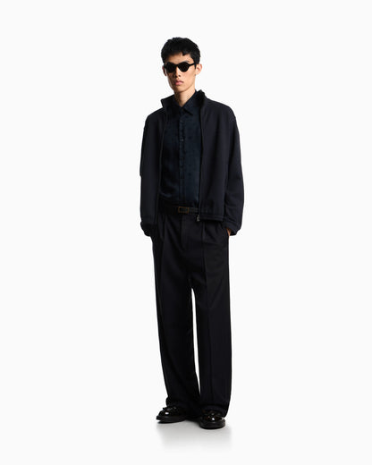ASV full-zip sweatshirt in Lyocell-blend jacquard jersey