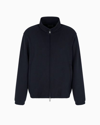 ASV full-zip sweatshirt in Lyocell-blend jacquard jersey