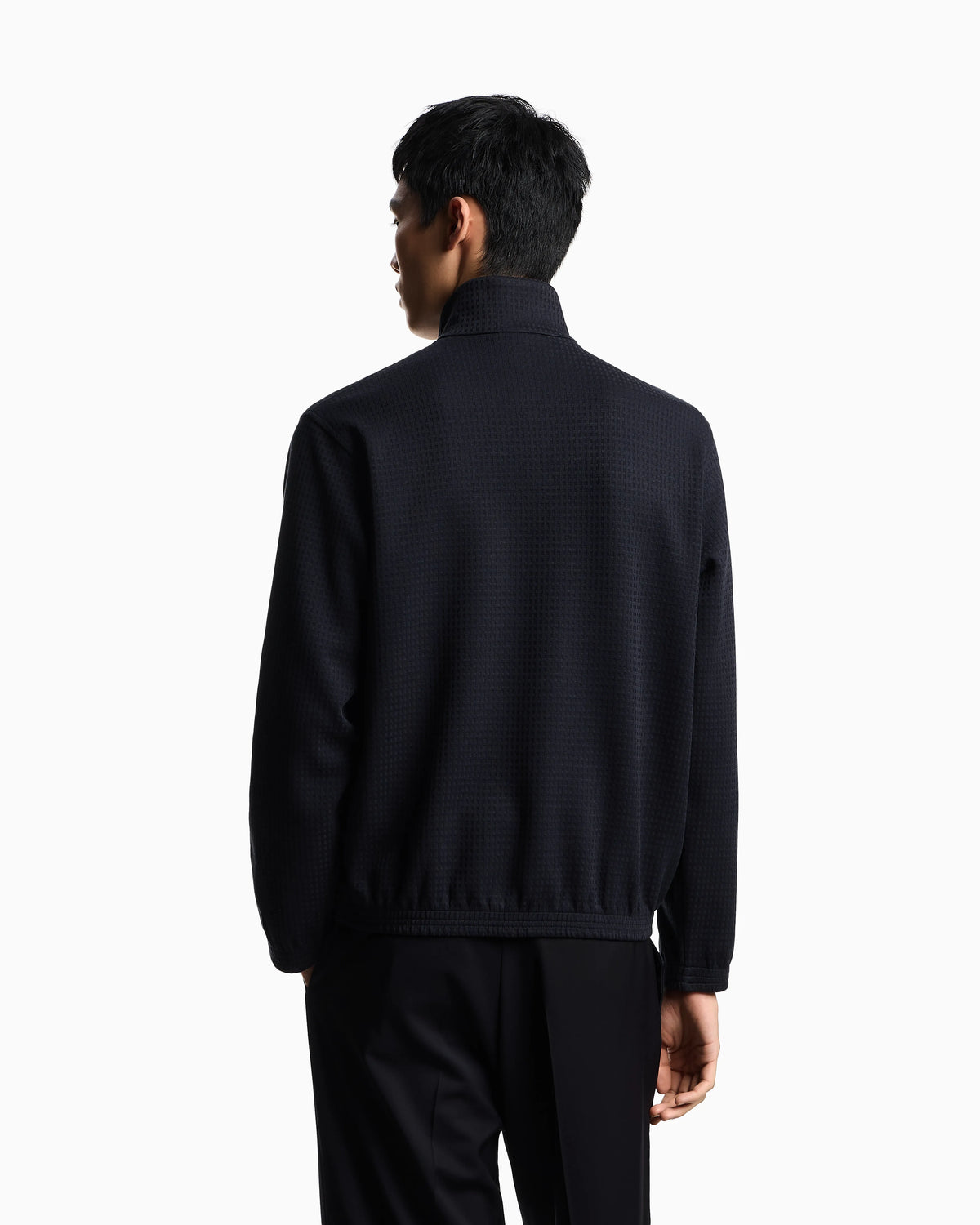 ASV full-zip sweatshirt in Lyocell-blend jacquard jersey