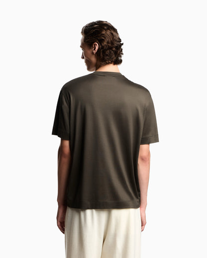 ASV Lyocell T-shirt with vintage-effect logo print