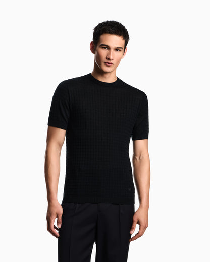 ASV Lyocell-blend jumper in a plain and purl knit