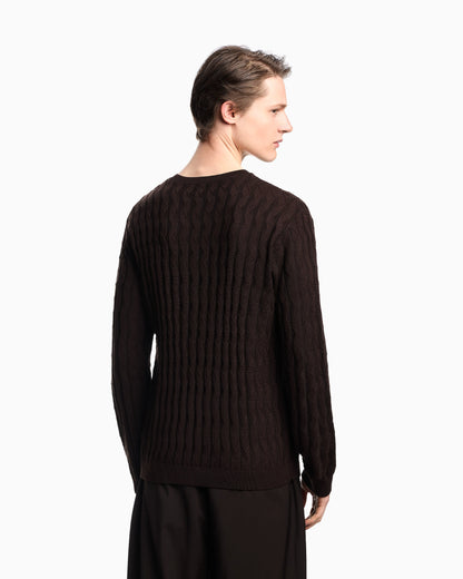 ASV Lyocell-blend jumper in an embossed, patterned stitch