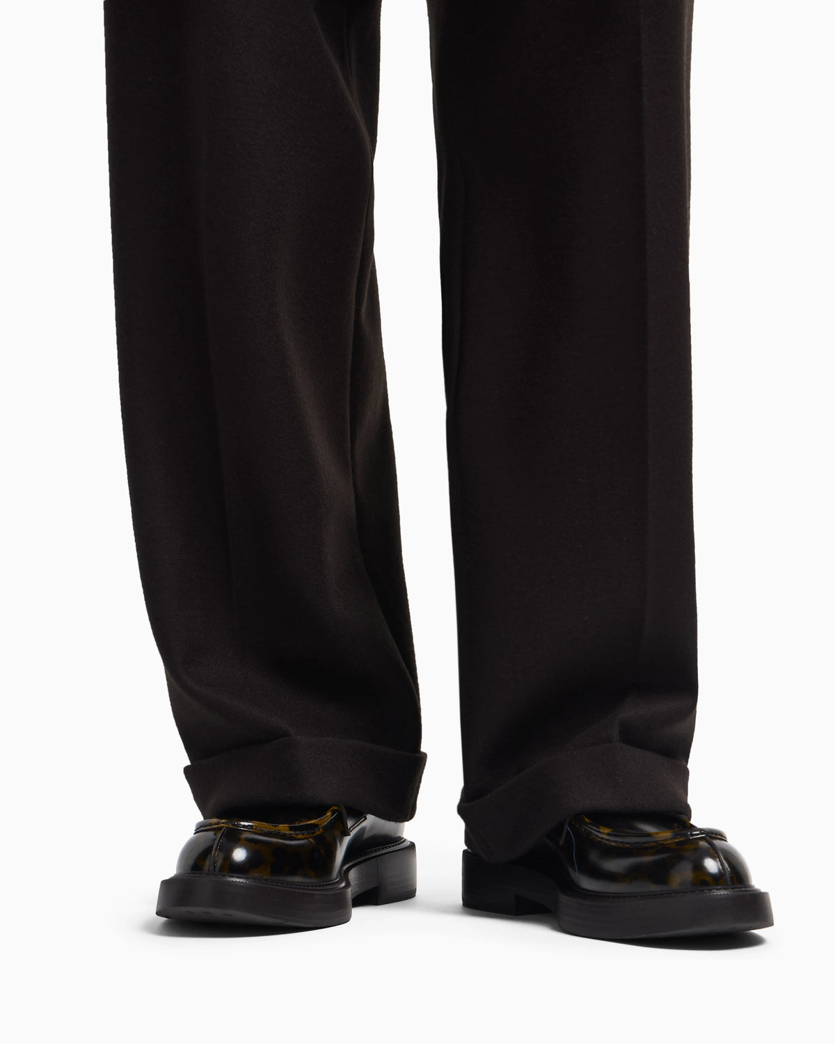 Boiled-wool jersey trousers