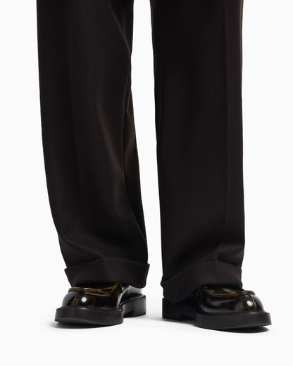 Boiled-wool jersey trousers