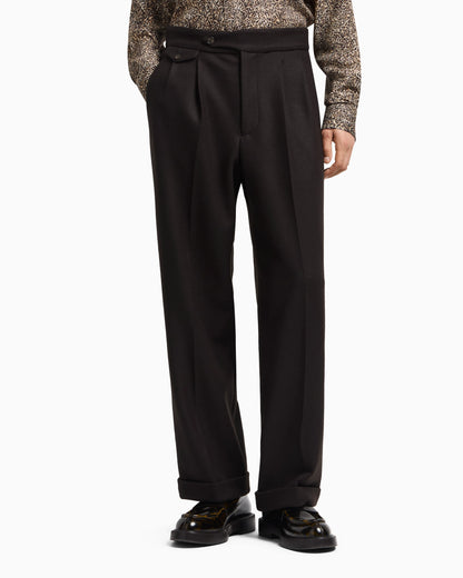 Boiled-wool jersey trousers