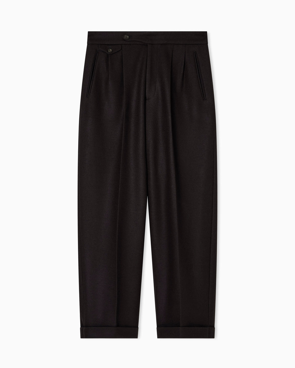 Boiled-wool jersey trousers