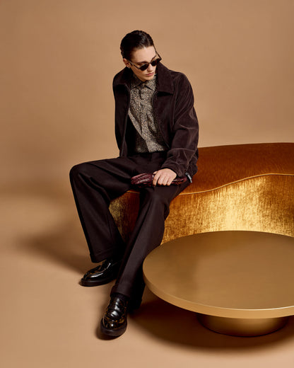 Boiled-wool jersey trousers