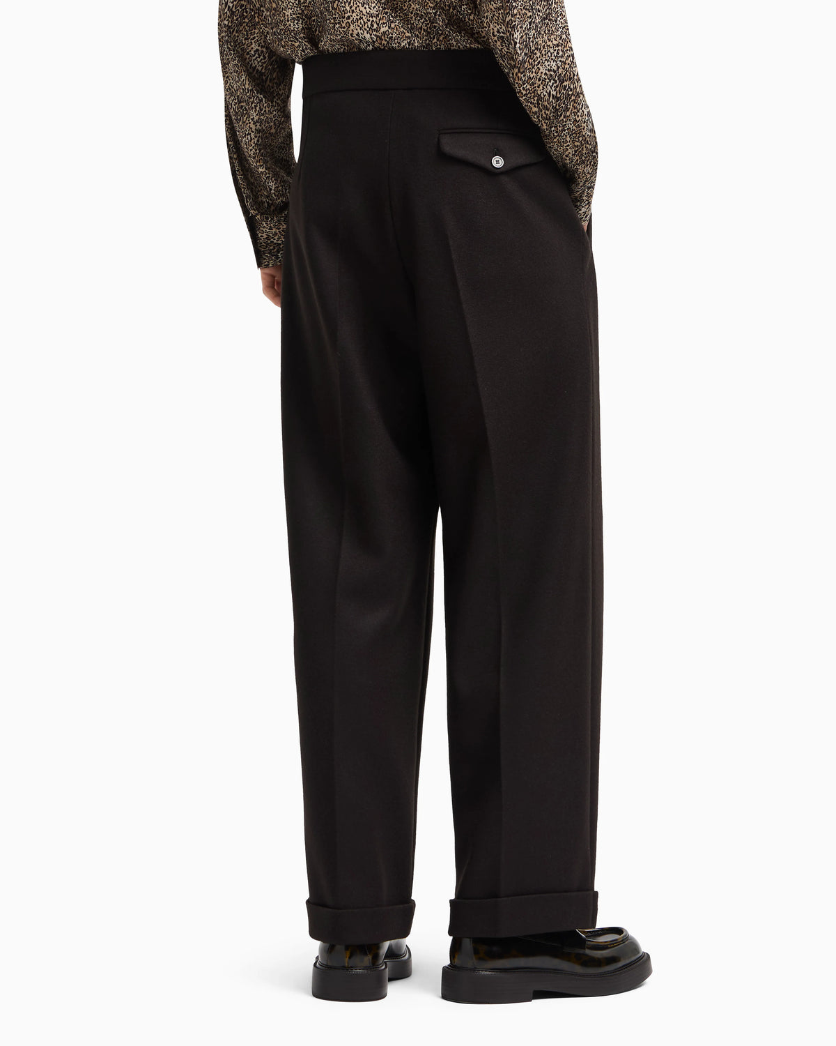 Boiled-wool jersey trousers