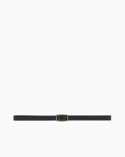 Leather belt with plate