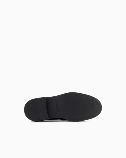 Brushed leather loafers