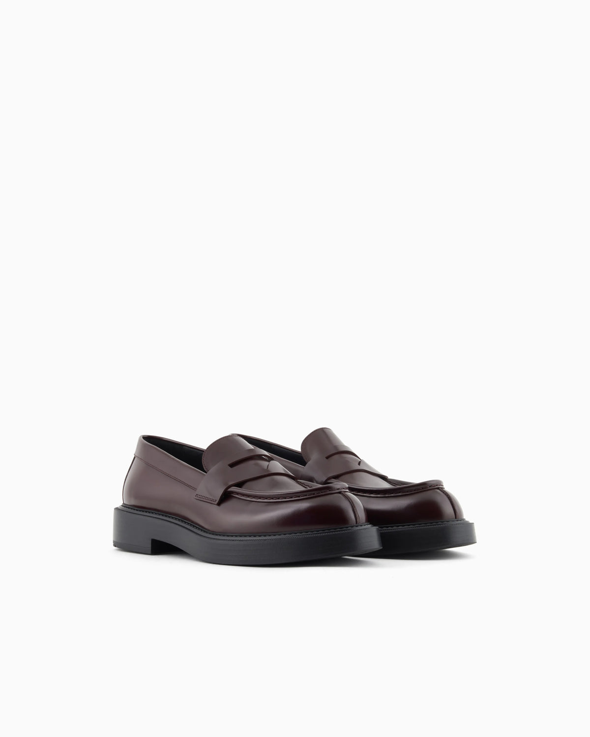 Brushed leather loafers