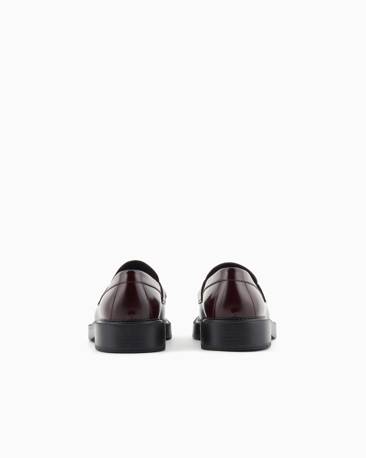 Brushed leather loafers