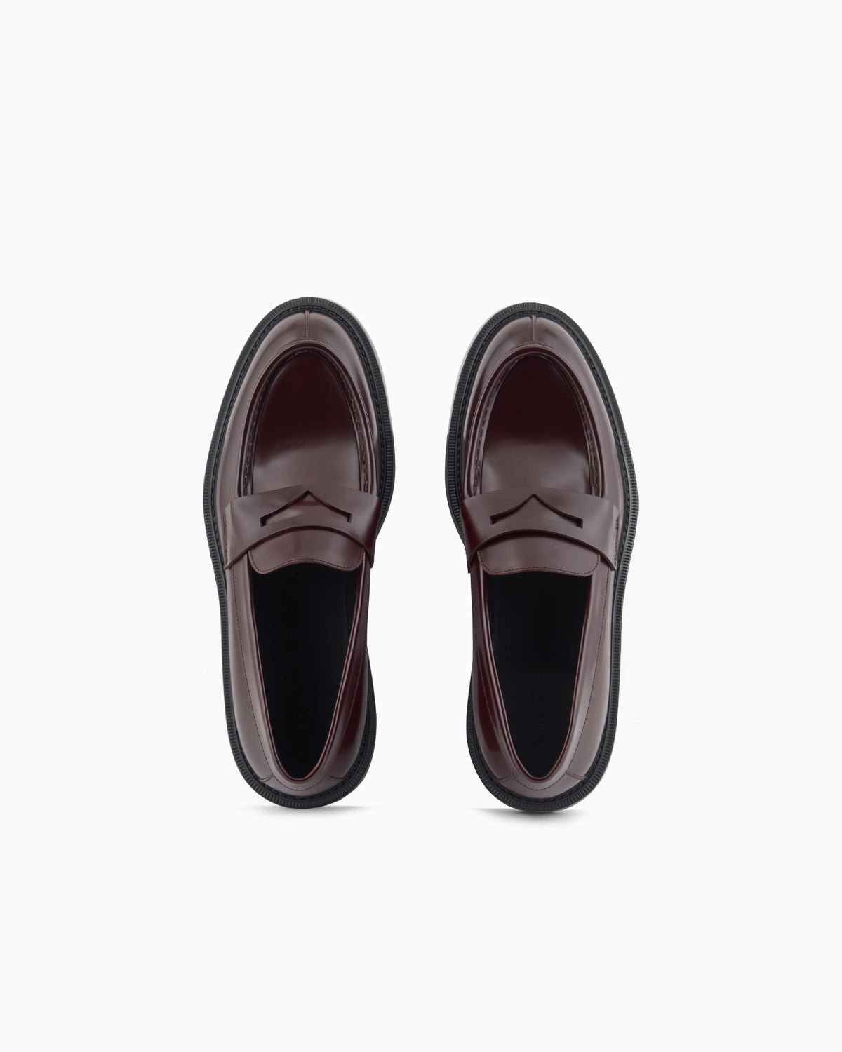 Brushed leather loafers