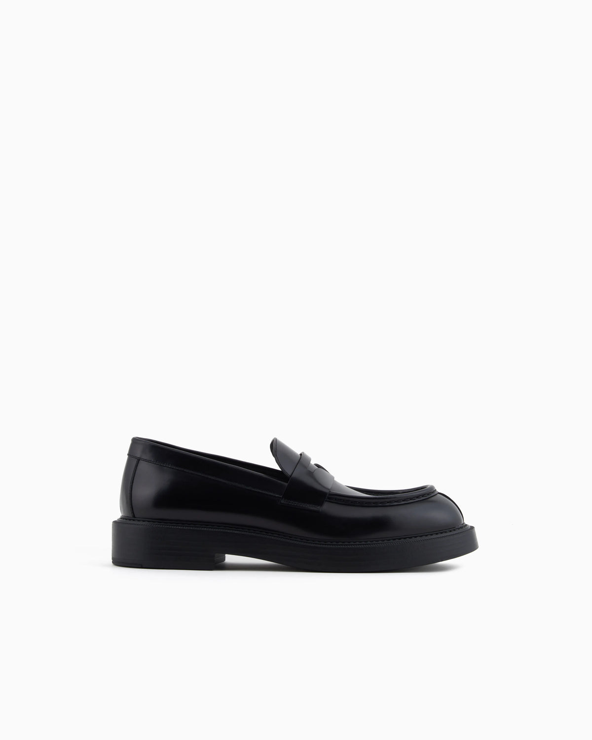 Brushed leather loafers