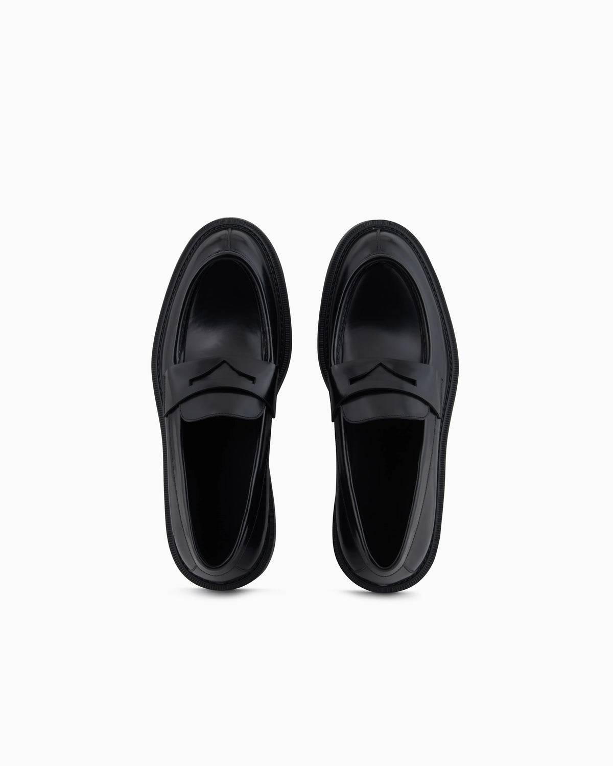 Brushed leather loafers