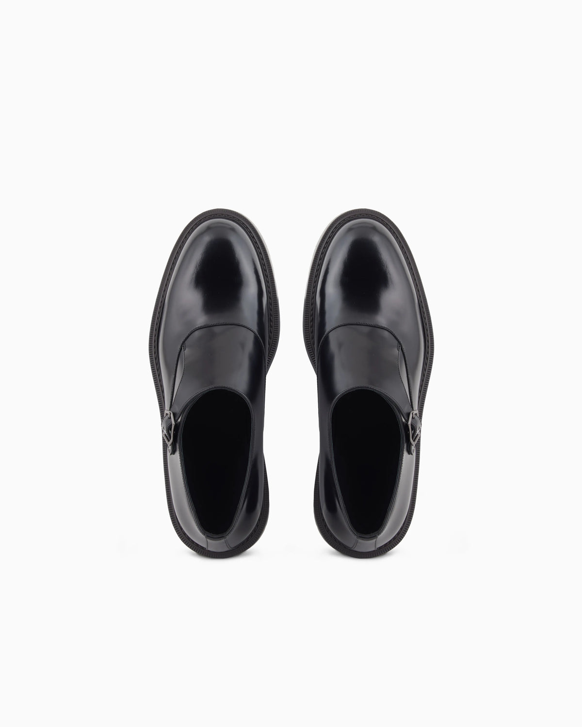 Brushed leather monkstraps