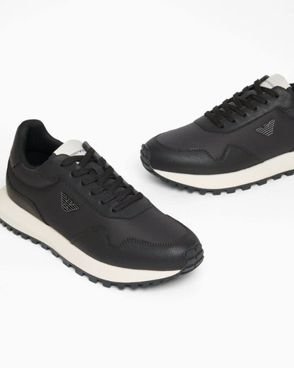 recycled nylon sneakers with regenerated Saffiano details