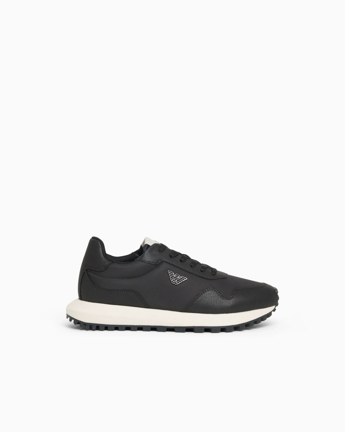 recycled nylon sneakers with regenerated Saffiano details