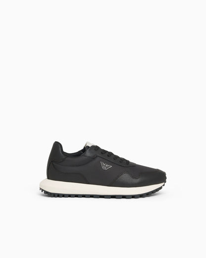 recycled nylon sneakers with regenerated Saffiano details