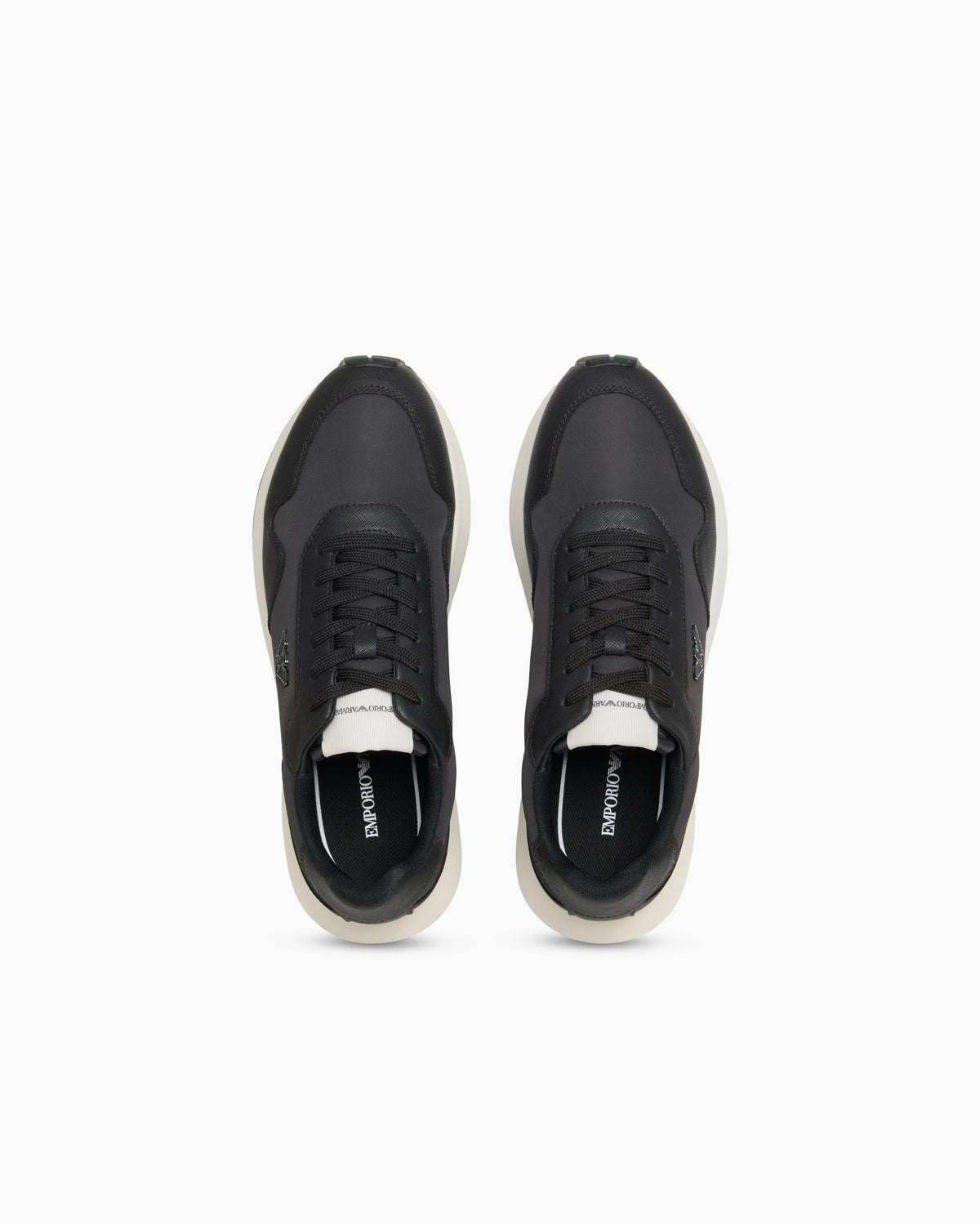 recycled nylon sneakers with regenerated Saffiano details