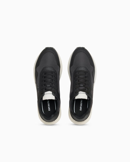 recycled nylon sneakers with regenerated Saffiano details