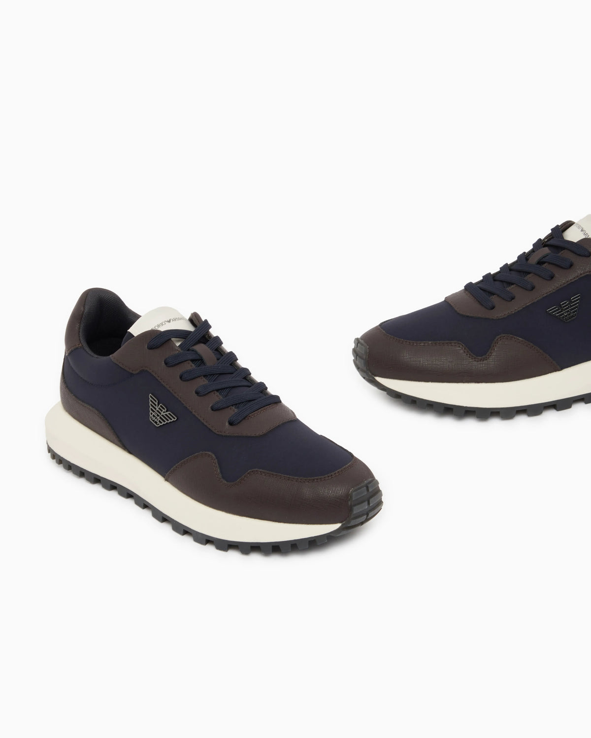 recycled nylon sneakers with regenerated Saffiano details