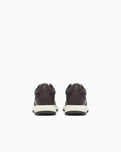 recycled nylon sneakers with regenerated Saffiano details