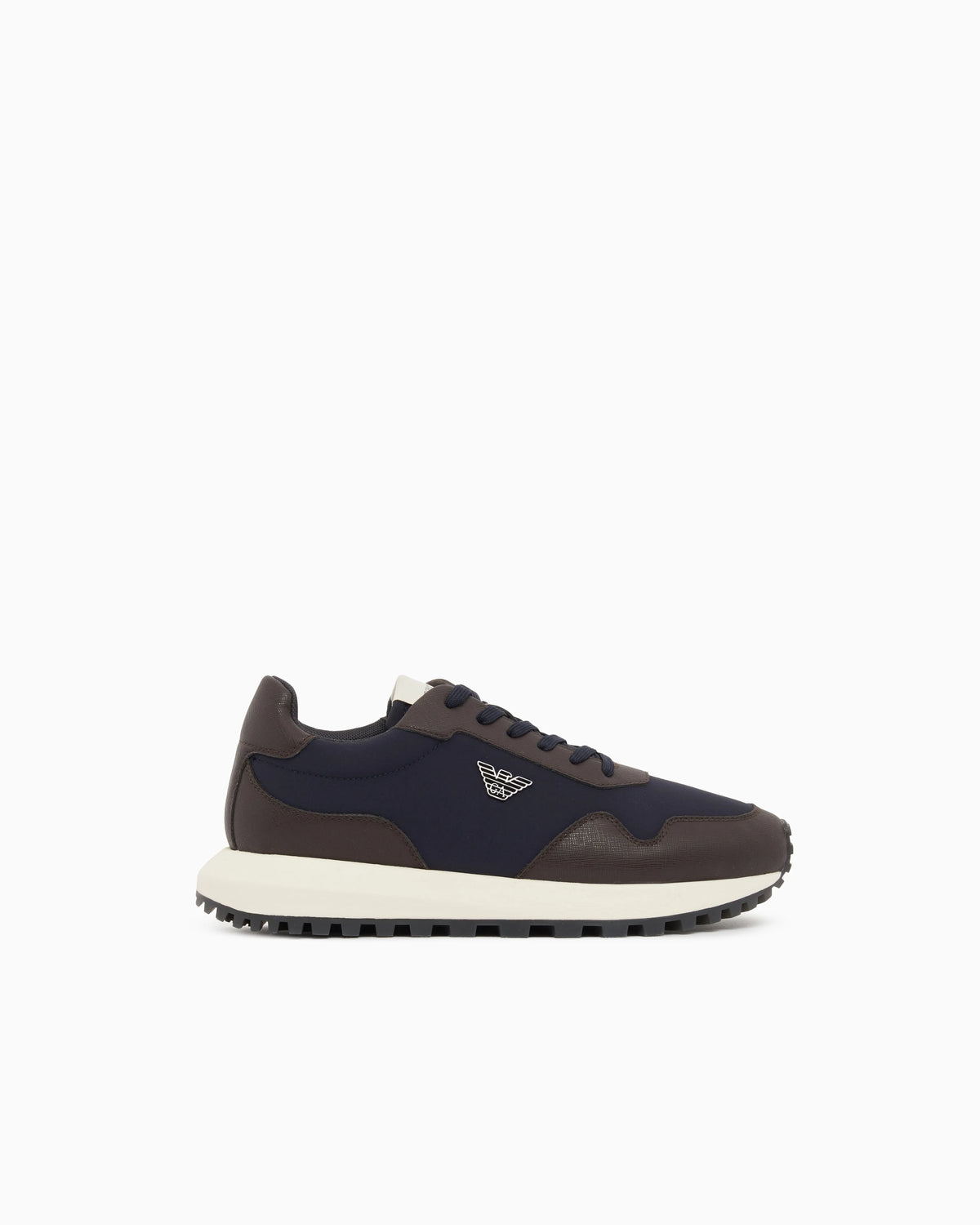 recycled nylon sneakers with regenerated Saffiano details