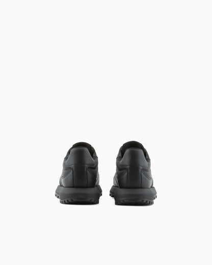 recycled nylon sneakers with regenerated Saffiano details