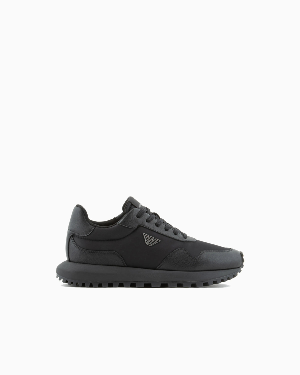 recycled nylon sneakers with regenerated Saffiano details