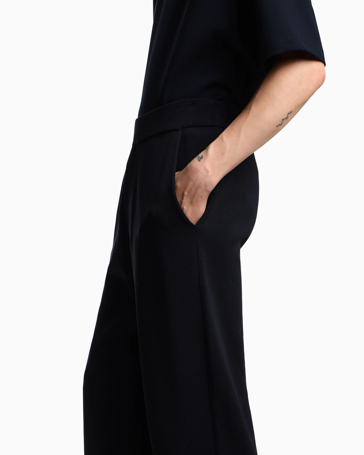 Icon knitted elasticated-waist trousers