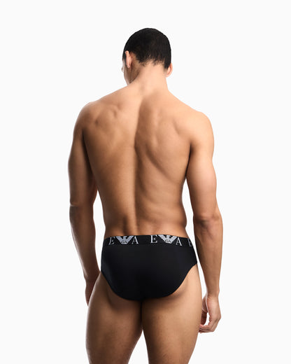 5-pack of stretch cotton briefs with elastic logo waistband