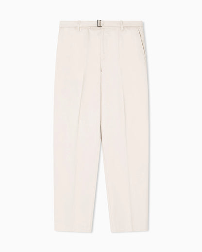 Cotton trousers with matching belt