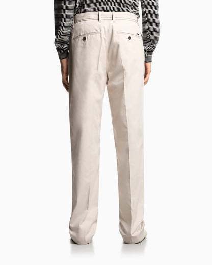 Cotton trousers with matching belt