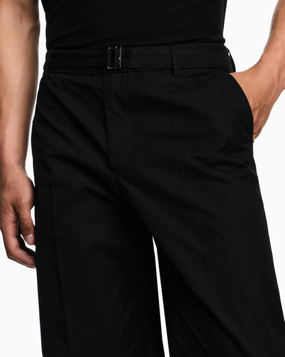 Cotton trousers with matching belt