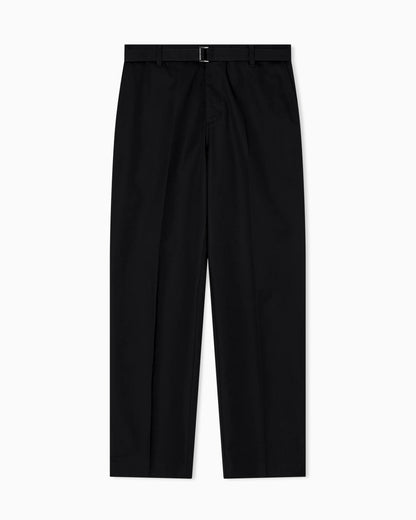 Cotton trousers with matching belt