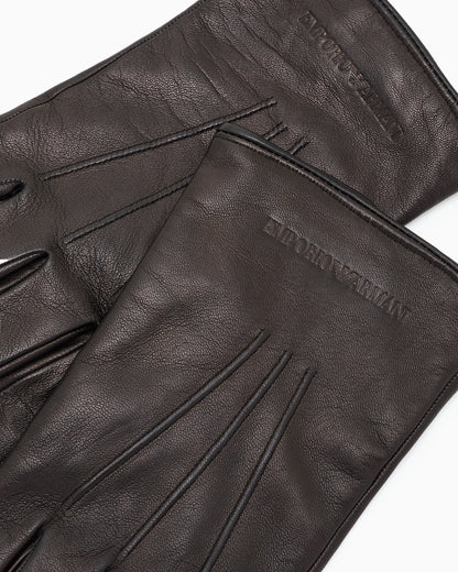 Lambskin nappa leather gloves with baguette detail