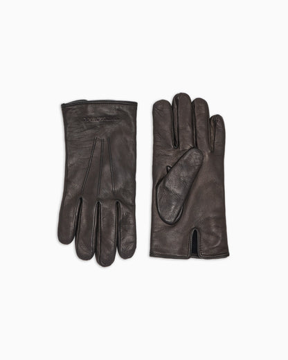 Lambskin nappa leather gloves with baguette detail