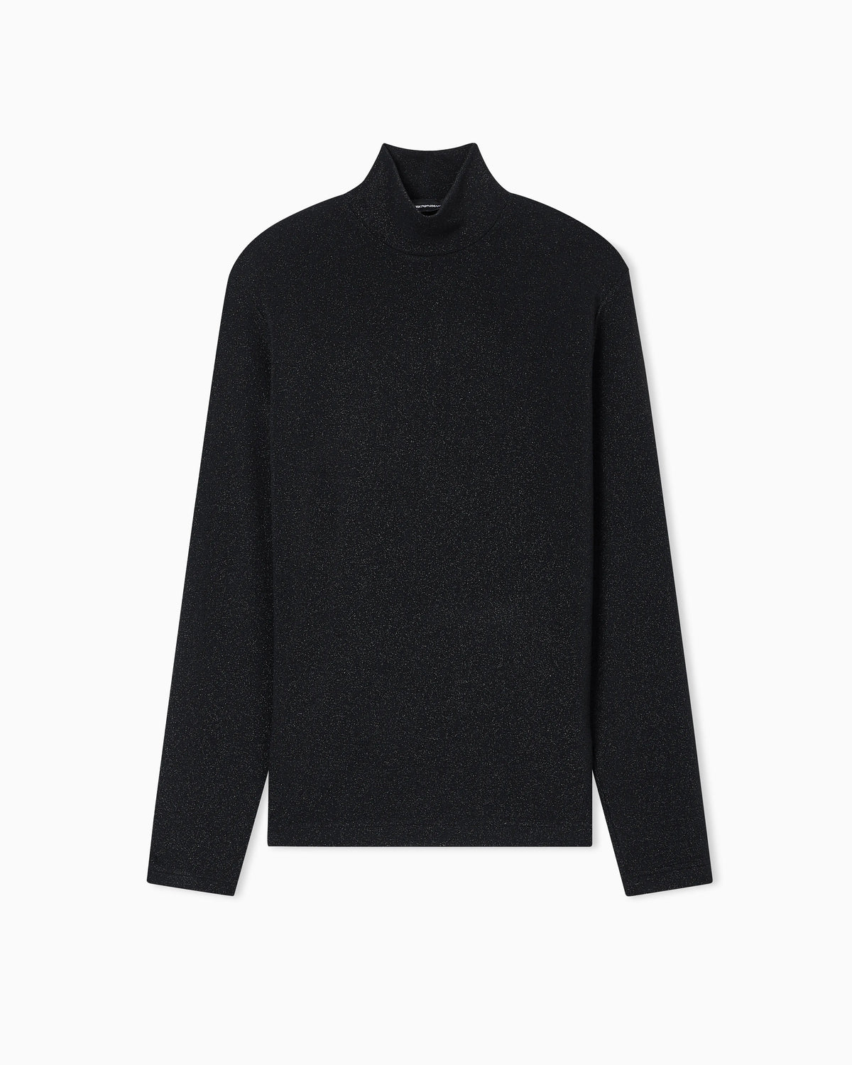 Lurex jersey mock-neck jumper