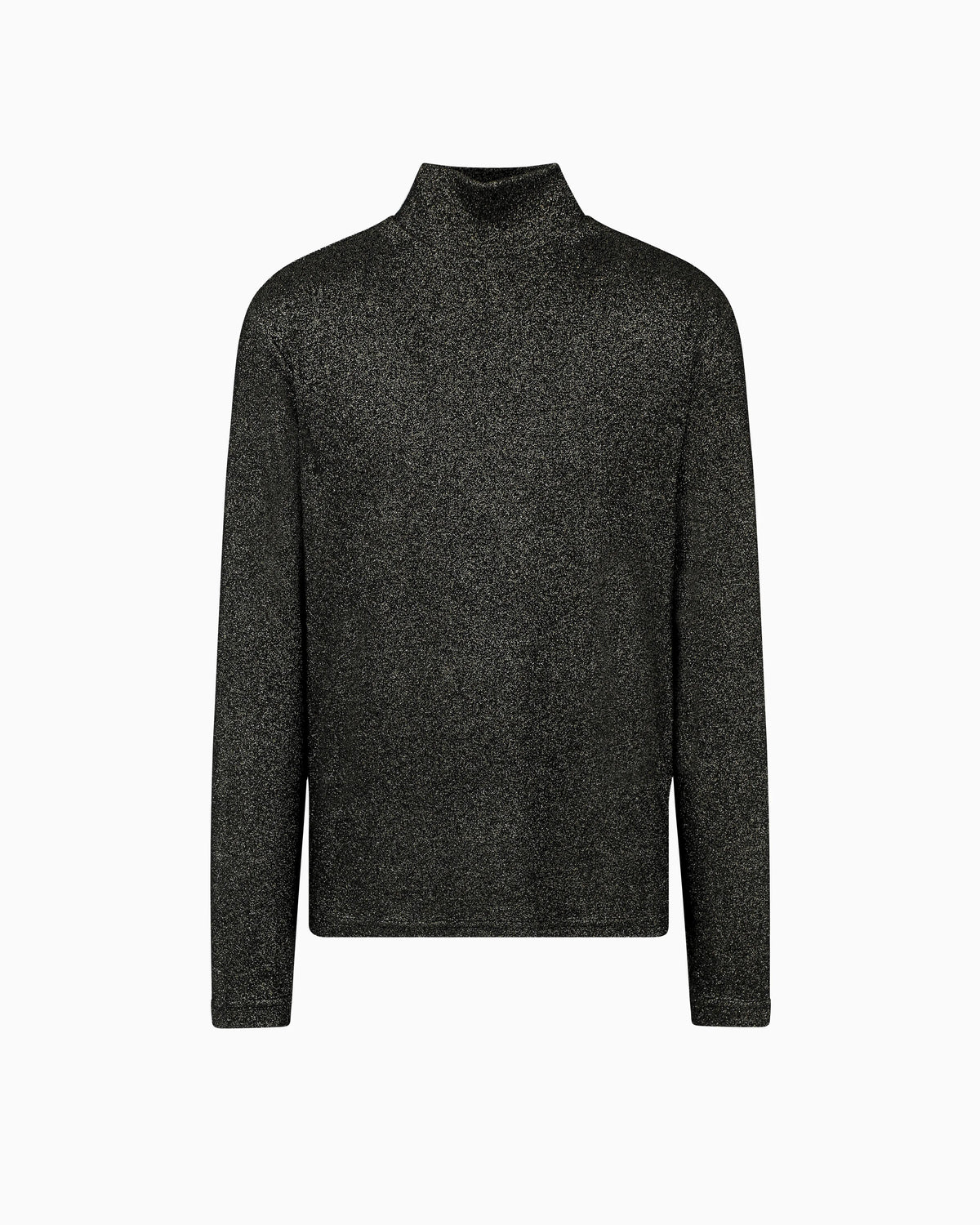 Lurex jersey mock-neck jumper